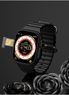 modio Modio 4G Ultra Max Plus Smart Watch With 2.2 Inch HD Screen Sim Card Slot and 3 Pair Straps For Ladies and Gents Black  - Image 2