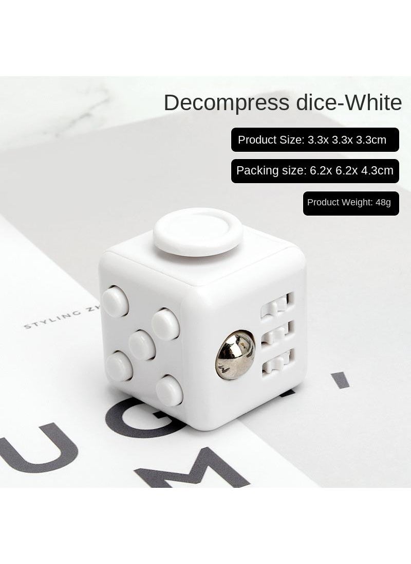 Y&D Unzip Rubik's Cube Toy Fidget Cube Adult Decompression Game Dice-White 