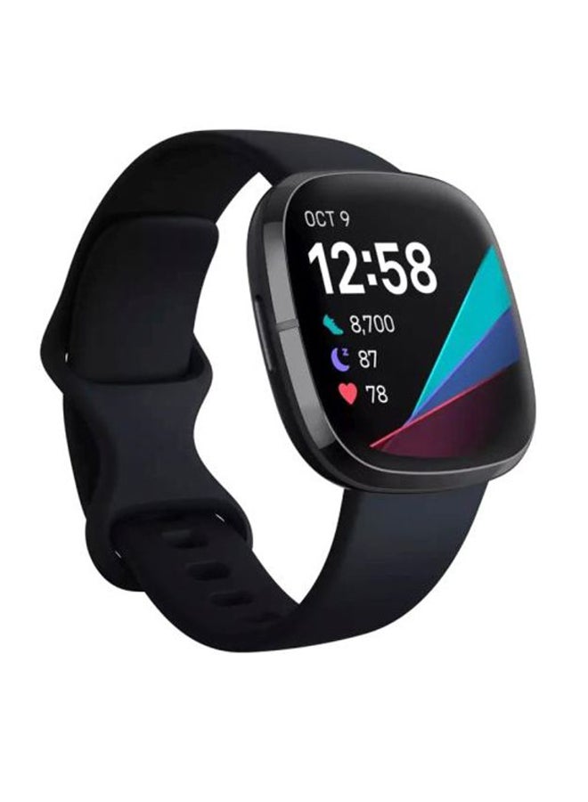 Fitbit Sense, Advanced Smartwatch With Tools For Heart Health, Stress Management And Skin Temperature Trends Carbon/Graphite Stainless Steel - Image 1