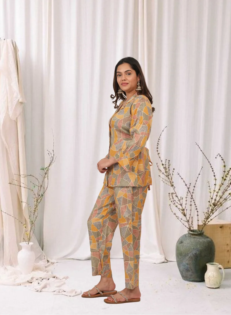 Lehar Multicolour Abstract Printed Co-ord Set