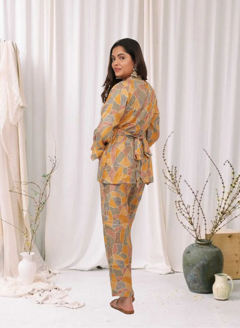 Lehar Multicolour Abstract Printed Co-ord Set