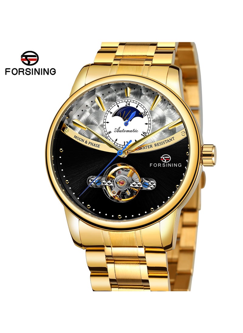 FORSINING FORSINING Automatic Watch Moon phase Stainless Steel Waterproof Watch  - Image 4