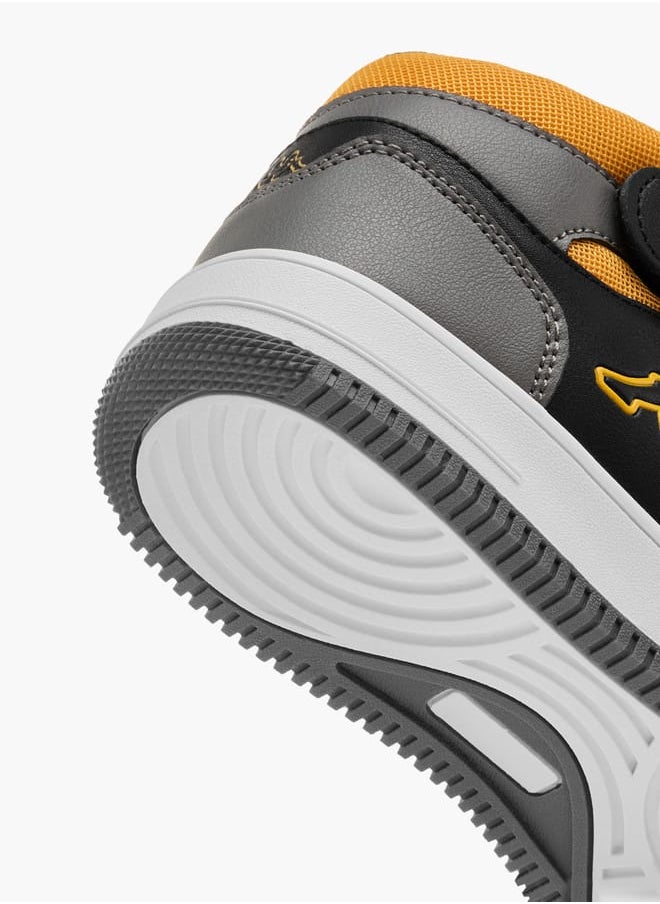Kappa Boys' Colourblock Sneakers with Hook and Loop Closure  - Image 5