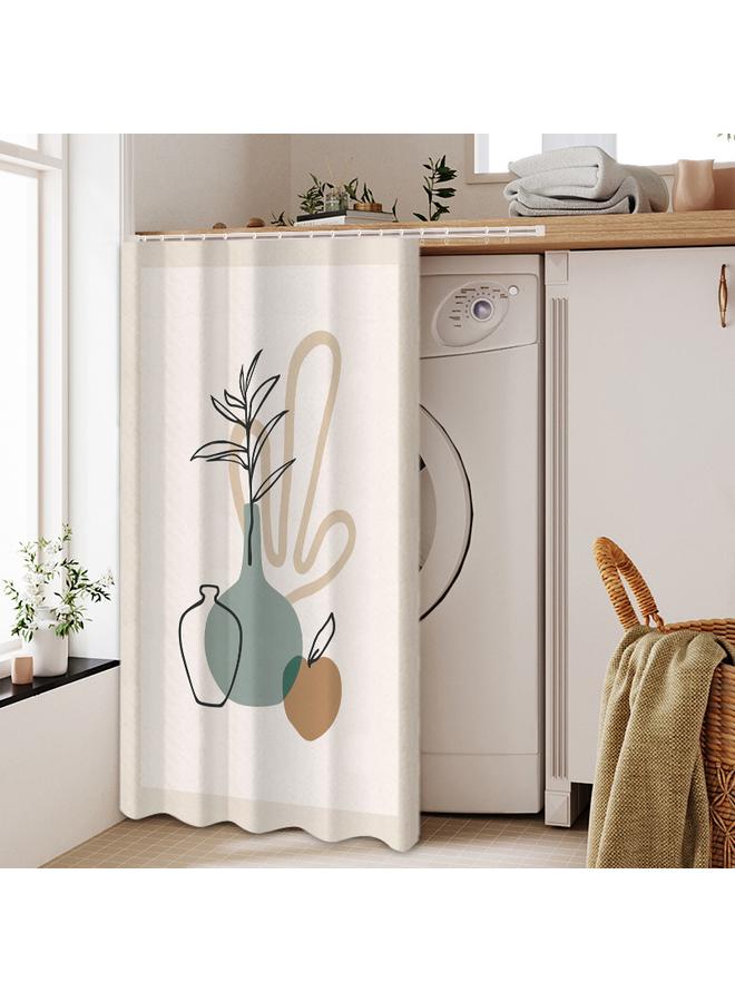 Bluejw Ins Shelter Curtain Velcro Dust-proof Self-adhesive Kitchen Cabinet Shelter Curtain Mirror Ugly-covering Curtain Cabinet Curtain Punch-free Half Door Curtain - Image 1