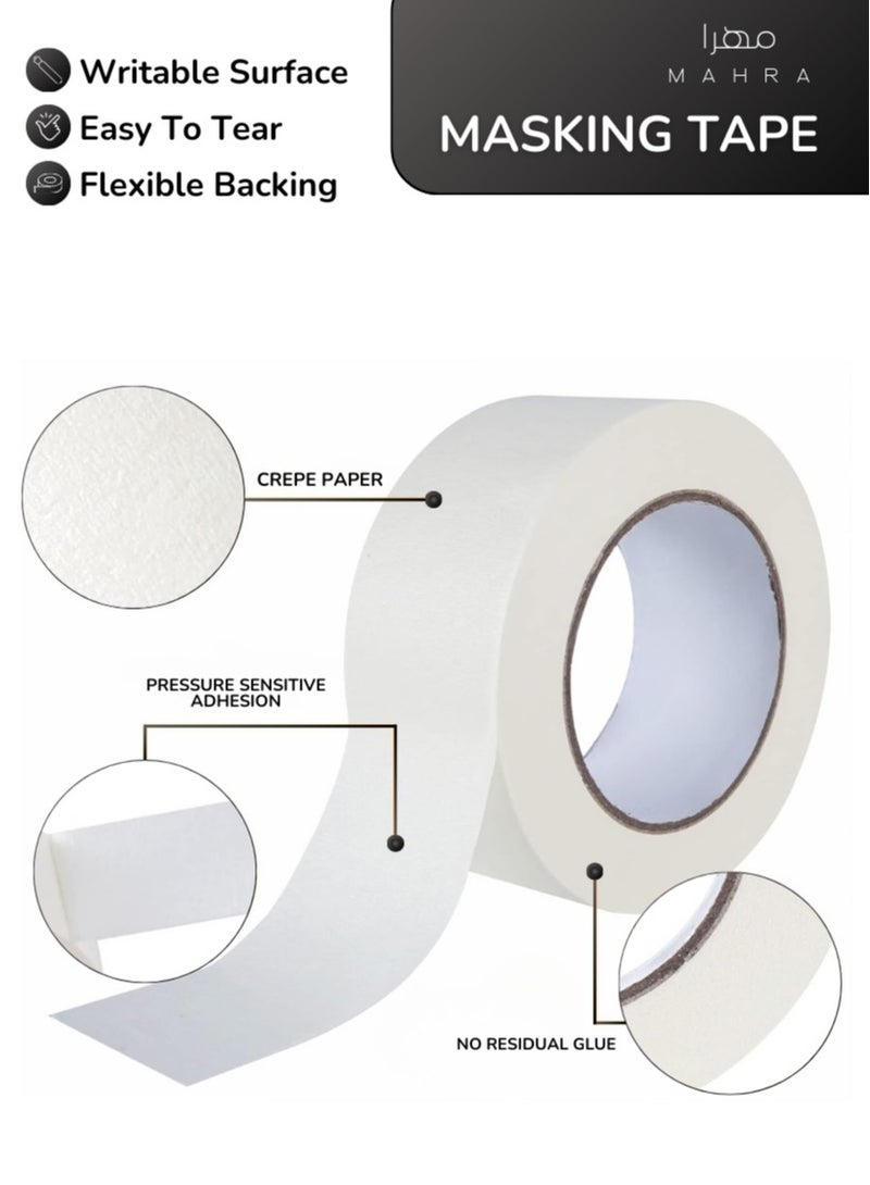 Generic Set of 3 | Clear, Brown & Masking Tape | Durable Adhesive | Great for Packaging, Moving, Shipping, Painting, DIY, Crafts, Office Work & Household Tasks | 2 Inches x 50 Yards Each  - Image 3