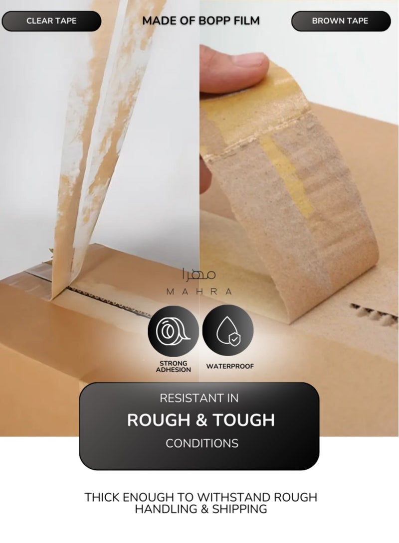 Generic Set of 3 | Clear, Brown & Masking Tape | Durable Adhesive | Great for Packaging, Moving, Shipping, Painting, DIY, Crafts, Office Work & Household Tasks | 2 Inches x 50 Yards Each  - Image 4