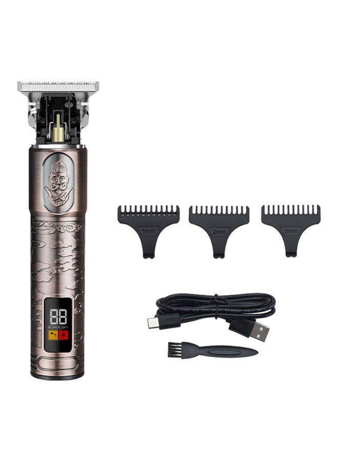 NIBEMINENT USB Electric Hair Trimmer With LCD Display Set Gold - Image 1