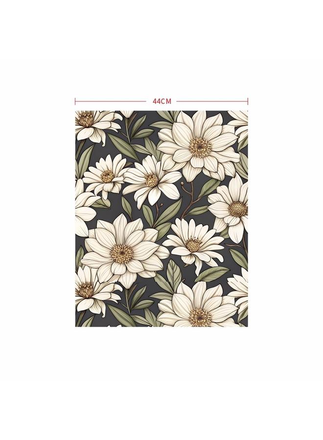 Bluejw Retro American Style Warm Fresh Plant Flower Wallpaper Ins Style Atmosphere Wallpaper Bedroom Self-adhesive Wallpap - Image 5