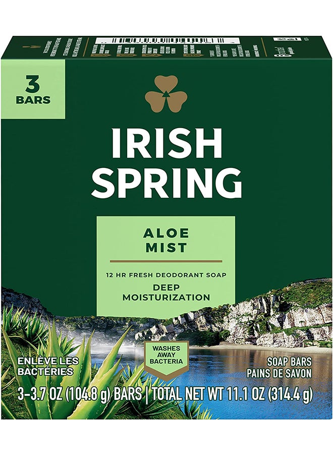 Irish Spring Aloe Mist Deodorant Soap 3 x 105g  - Image 1