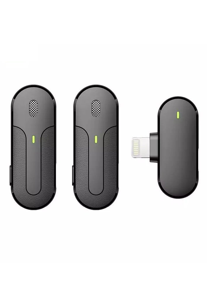 Generic Wireless Microphone for Iphone with charging box, 2-in-1 Plug-Play Microphone, 20m Transmission Range  - Image 1
