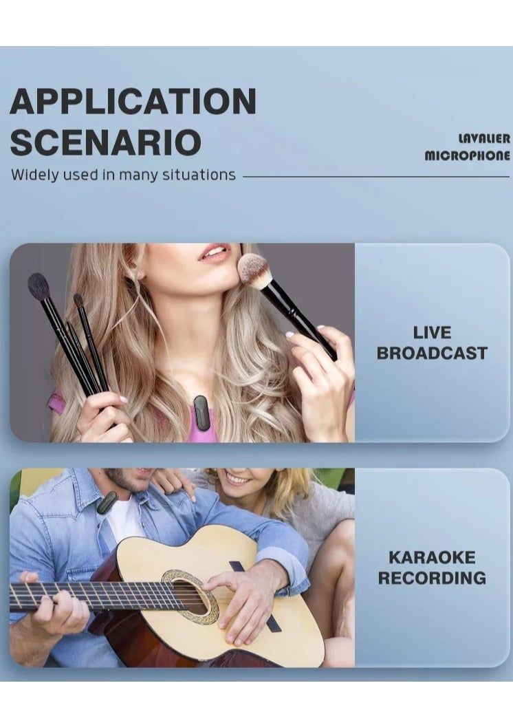 Generic Wireless Microphone for Iphone with charging box, 2-in-1 Plug-Play Microphone, 20m Transmission Range  - Image 3