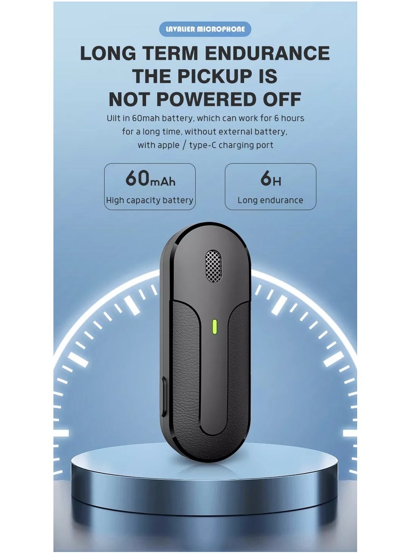 Generic Wireless Microphone for Iphone with charging box, 2-in-1 Plug-Play Microphone, 20m Transmission Range  - Image 4