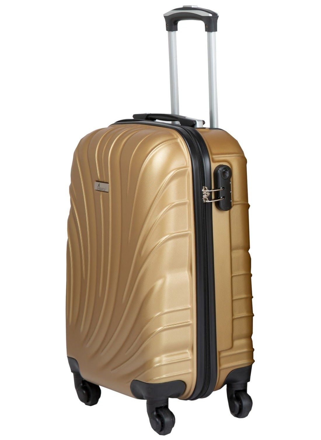 SENATOR Hard Case Travel Bag Luggage Trolley for Unisex ABS Lightweight Suitcase with 4 Spinner Wheels KH115 Gold 