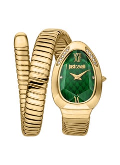 Just Cavalli ساعة يد نسائية بيضاوية الشكل من الفولاذ المقاوم للصدأ JC1L223M0035 - 22 مم  - Image 1