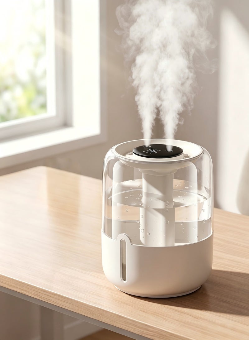 ZERIFAM Air Humidifier, Humidifiers for Bedroom, 6.8l Top Fill 20h and 36db Quiet Runtime for Large Room, Cool Mist Ultrasonic Humidifier with Humidity Sensor, Night Light for Home, Baby, Nursery, Plants - Image 1
