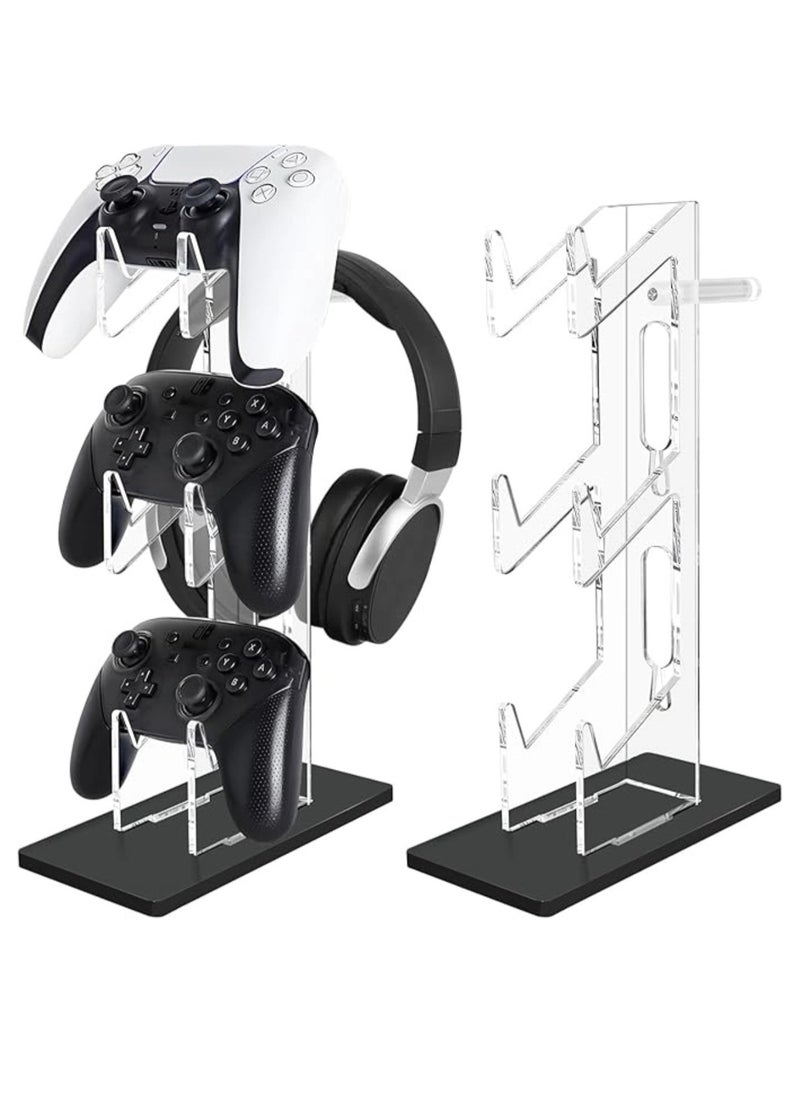 Generic 3 Tier Controller Stand and Headset Holder Game Accessories Storage Bracket for PS5 PS4 Nintendo Switch Xbox, Controller Holder Headset Stand Gaming Accessories,Desk Mounts for Controller  - Image 1