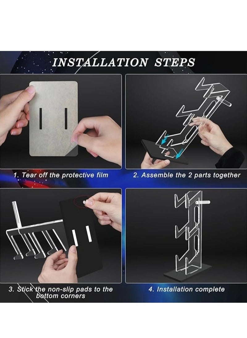 Generic 3 Tier Controller Stand and Headset Holder Game Accessories Storage Bracket for PS5 PS4 Nintendo Switch Xbox, Controller Holder Headset Stand Gaming Accessories,Desk Mounts for Controller  - Image 4