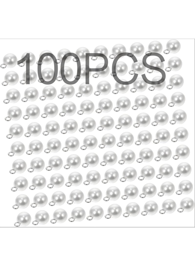 100pcs Pearl Sewing Buttons Round 12mm Black White for Sweaters DIY Clothes Accessories Crafts - Image 1
