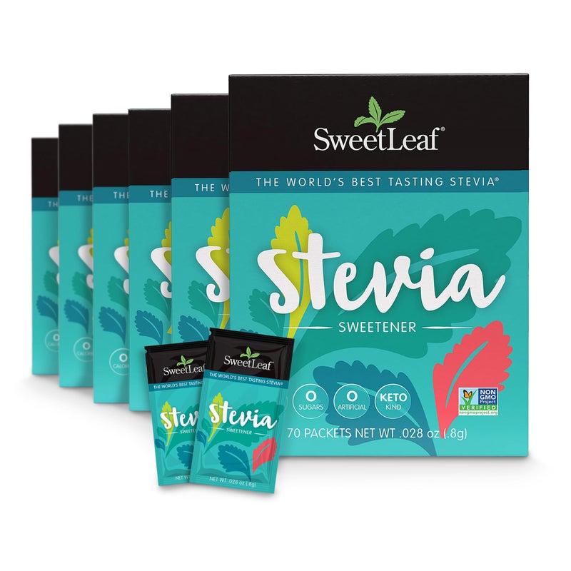 SweetLeaf Stevia Packets 70 Count Pack of 6