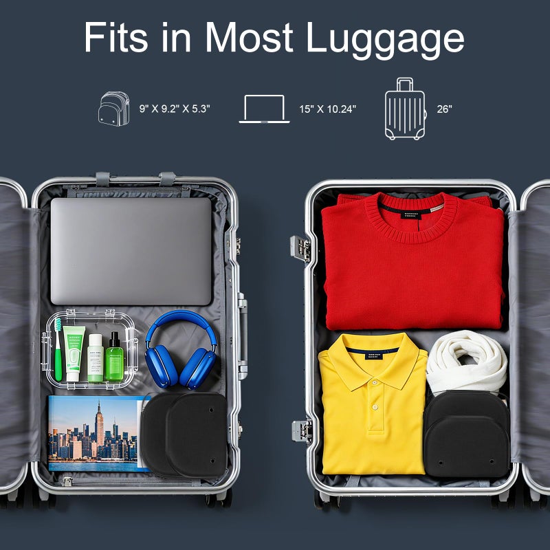 Epesoware Small Hard Hat Travel Case for Baseball Caps - Crush Proof Cap Carrier for 3 Hats, Hat Storage Organizer with Adjustable Shoulder Strap and Handle, for Travel & Home Use - Image 3