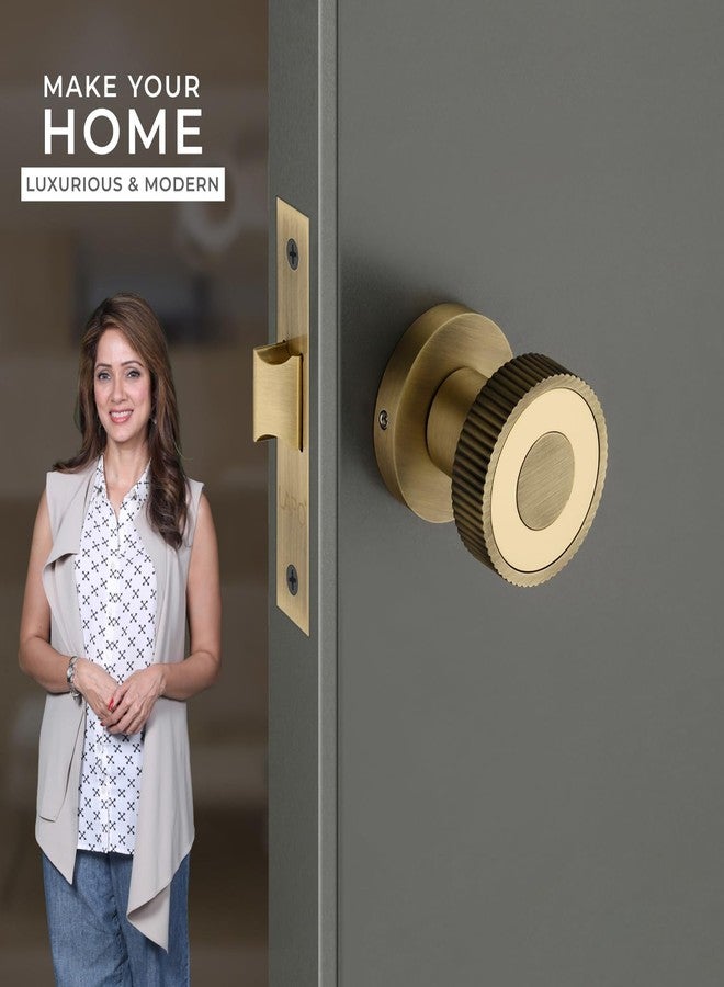 LAPO Bathroom Mortise Door Lock Set | 45x45mm Lock Body | Durable Brass Latch | Keyless Operation | Fits 30-50mm Door Thickness | Antique Finish | Reversible for Left & Right Doors | 3 Year Warranty - Image 2