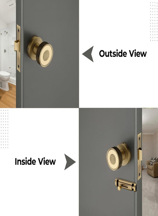 LAPO Bathroom Mortise Door Lock Set | 45x45mm Lock Body | Durable Brass Latch | Keyless Operation | Fits 30-50mm Door Thickness | Antique Finish | Reversible for Left & Right Doors | 3 Year Warranty - Image 3