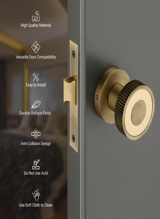 LAPO Bathroom Mortise Door Lock Set | 45x45mm Lock Body | Durable Brass Latch | Keyless Operation | Fits 30-50mm Door Thickness | Antique Finish | Reversible for Left & Right Doors | 3 Year Warranty - Image 5