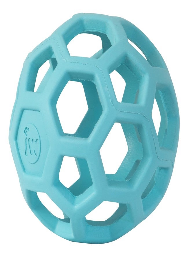 JW Pet HOL-ee Roller™, Dog Toy Puzzle Ball, Natural Rubber, Large (5.5” Inch Diameter), Blue - Image 2