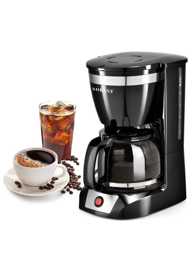 sokany Coffee Maker,Up to 12-Cup Drip Coffee Machine with 1.5L Glass Carafe, Easy-Grip Handle, Drip Stop, Non-Stick Warming Plate, Auto-Shutoff, Boil Dry Protection - Image 1