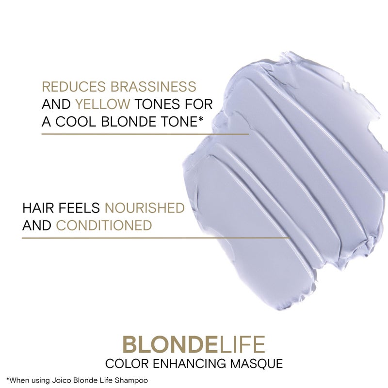 Joico Blonde Life Color Enhancing Masque | For Blonde Hair | Color Depositing Treatment | Maintain Unique Blonde Tones | Fortified With Monoi & Tamanu Oil | Silver| 5.1 Fl Oz - Image 3