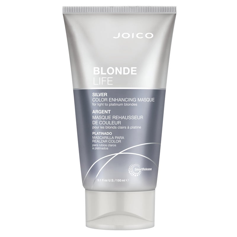 Joico Blonde Life Color Enhancing Masque | For Blonde Hair | Color Depositing Treatment | Maintain Unique Blonde Tones | Fortified With Monoi & Tamanu Oil | Silver| 5.1 Fl Oz - Image 1