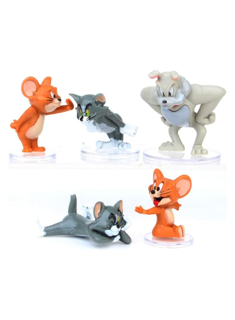 general 5 Pieces Cartoon Animal Characters Birthday Cake Gift Hat Classic Characters Collectible Playset Doll Toys, Cake Decoration - Image 1