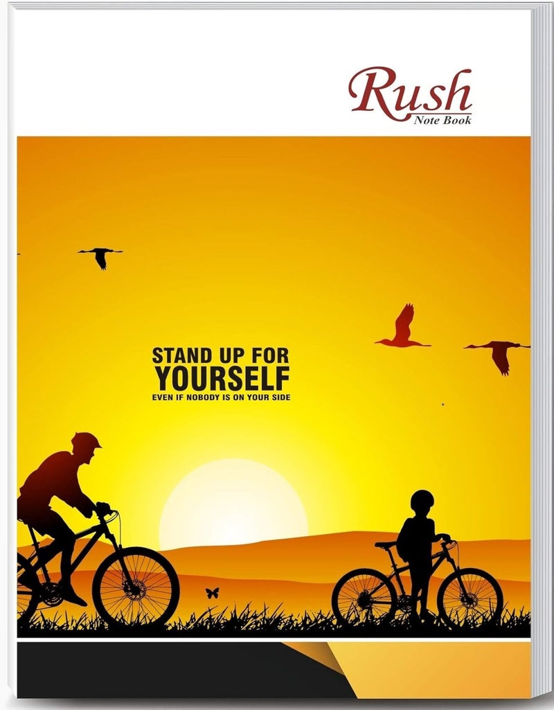 RUSH NOTE BOOKS Rush 452 Pages A4 Size Notebook - Single Line Ruled (29 x 21 cm) | Ruled notebooks for Writing | Register Notebook for Students | Pack Set of 1 | Copy for Students - Image 1