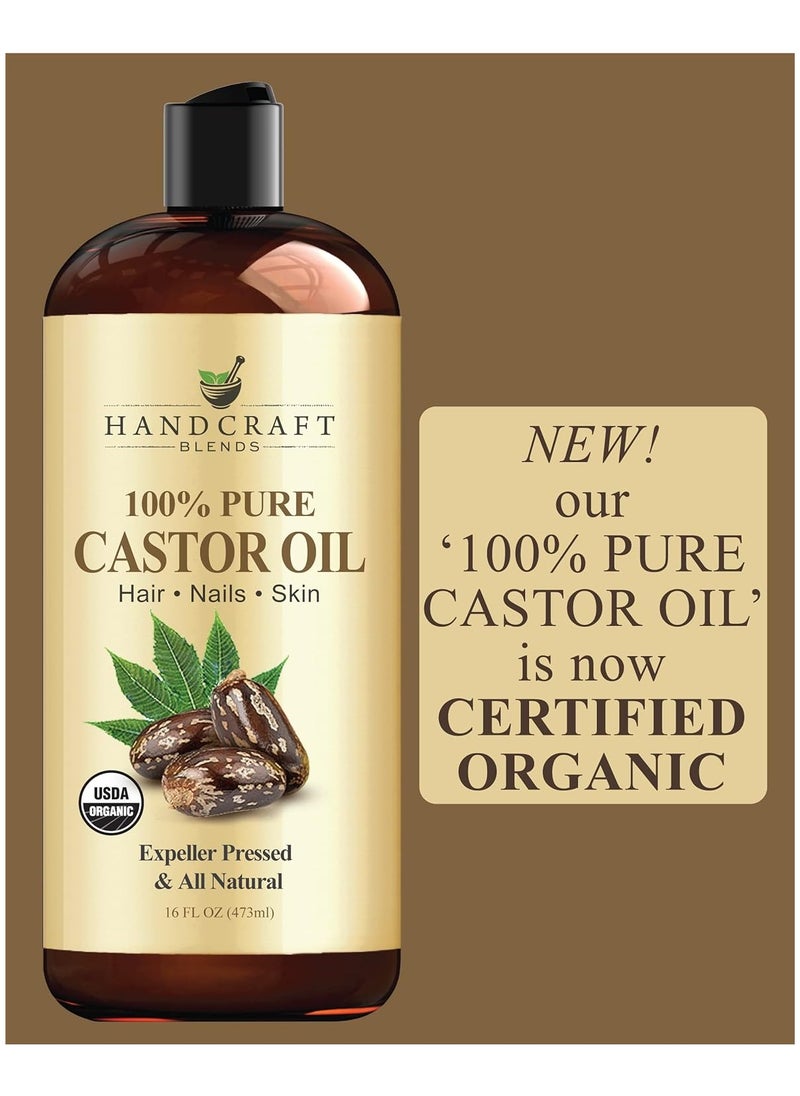 Handcraft Blends Organic Castor Oil 100% Pure and Natural, 16FL OZ - pzsku/ZE91C0930FA8163D515F6Z/45/_/1720705544/25e1268b-7464-49aa-895a-34170062ff2c