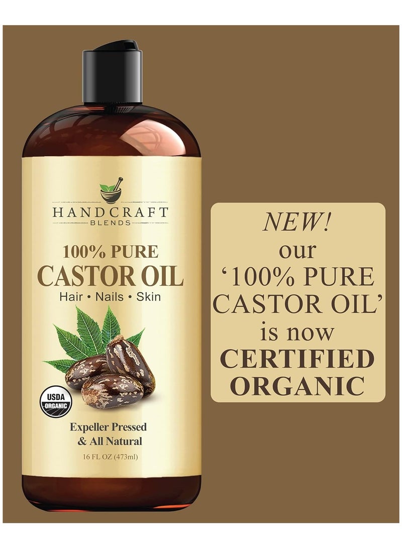handcraft Blends Handcraft Blends Organic Castor Oil 100% Pure and Natural, 16FL OZ  - Image 2