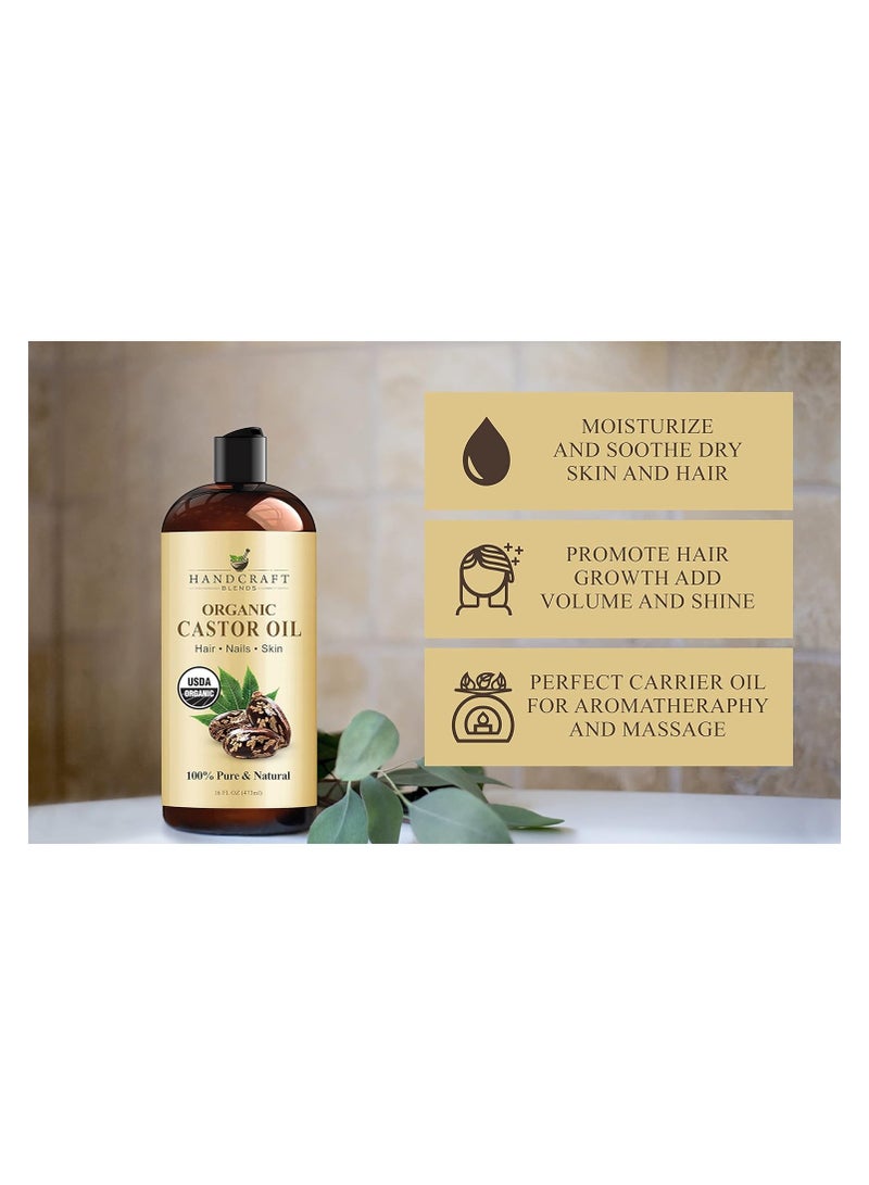 handcraft Blends Handcraft Blends Organic Castor Oil 100% Pure and Natural, 16FL OZ  - Image 4