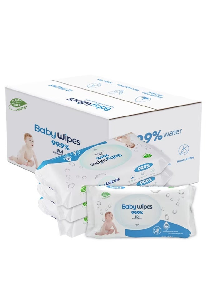 Generic Baby Wet Wipes, 99.9% Water Based Unscented Baby Wipes, Ultra-Mild Cleansing Baby Refresh Wipes for Sensitive Skin,720 Count (12 Pack) - Image 1