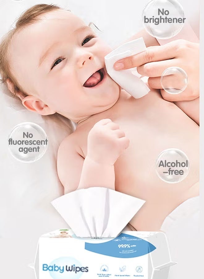 Generic Baby Wet Wipes, 99.9% Water Based Unscented Baby Wipes, Ultra-Mild Cleansing Baby Refresh Wipes for Sensitive Skin,720 Count (12 Pack) - Image 3
