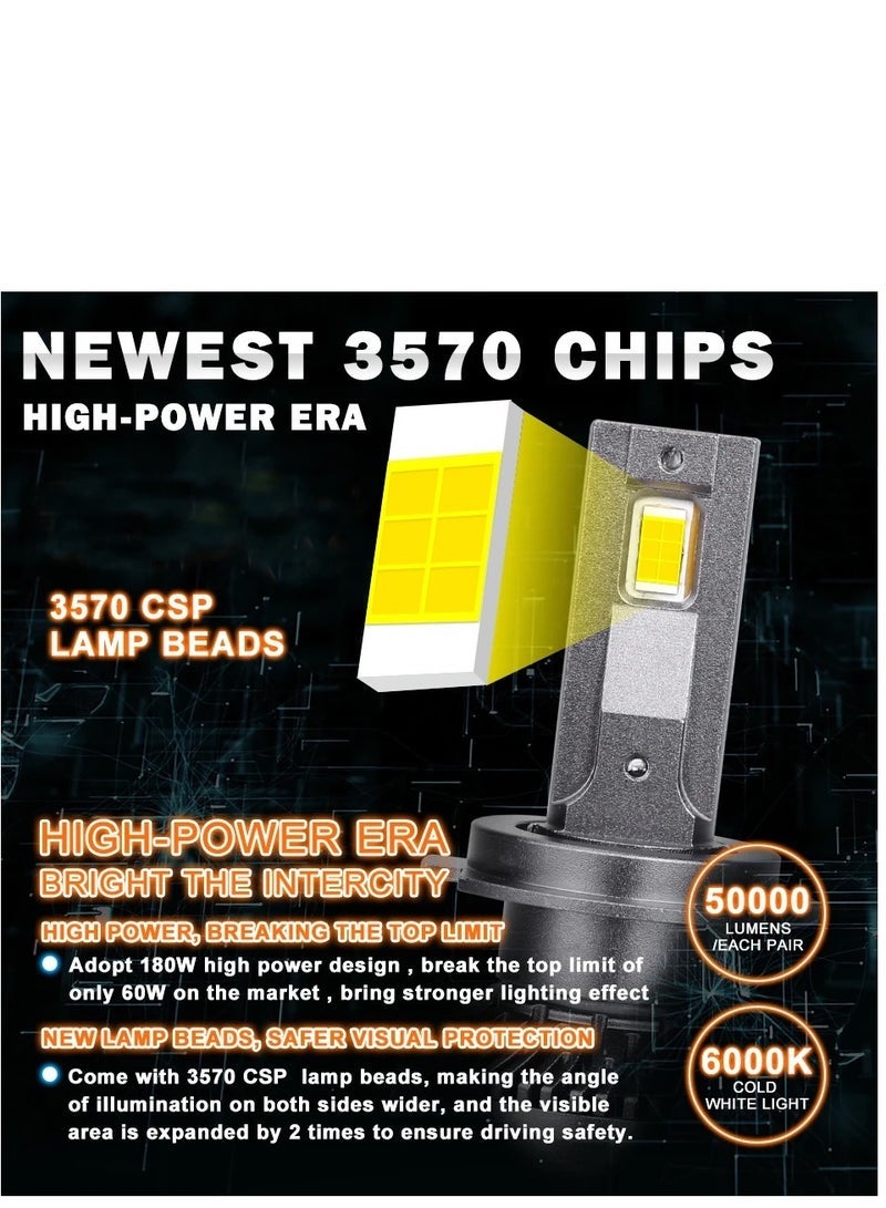 general Generic 2pieces 9005 LED HL Headlight Bulbs IP68 Waterproof Car LED Headlight Bulbs 6000K 50000LM Bright LED Headlights 2pcs ,Black - Image 3