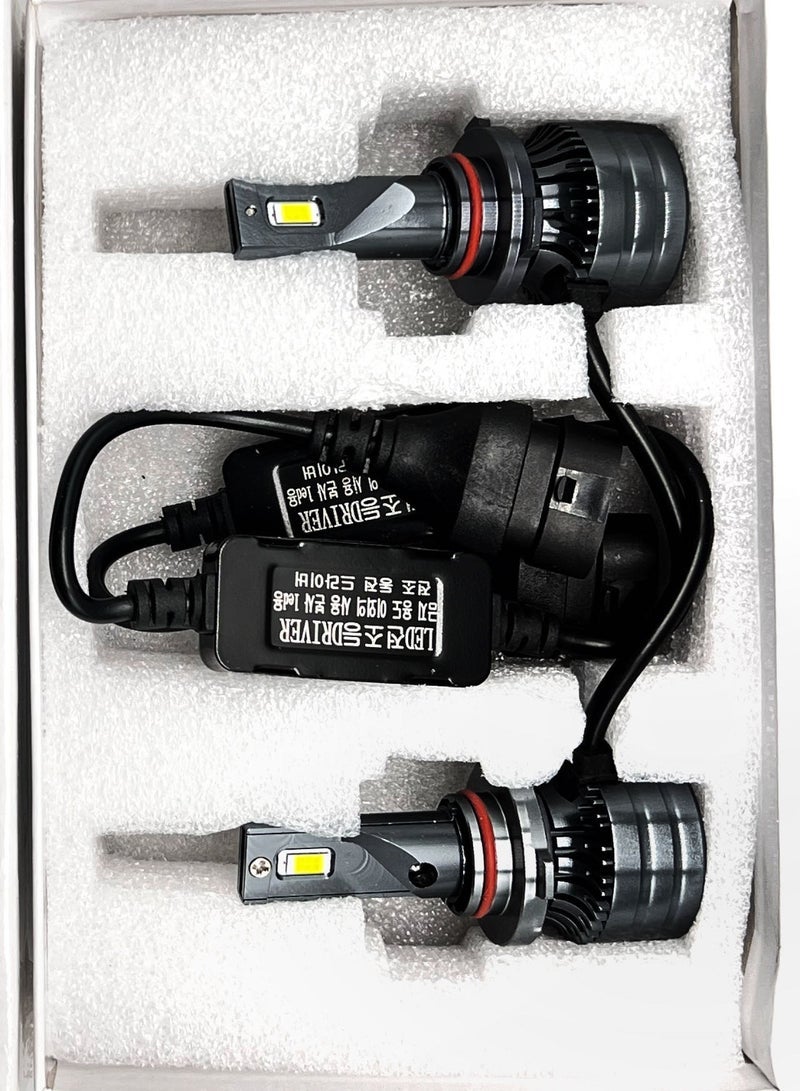 general Generic 2pieces 9005 LED HL Headlight Bulbs IP68 Waterproof Car LED Headlight Bulbs 6000K 50000LM Bright LED Headlights 2pcs ,Black - Image 1