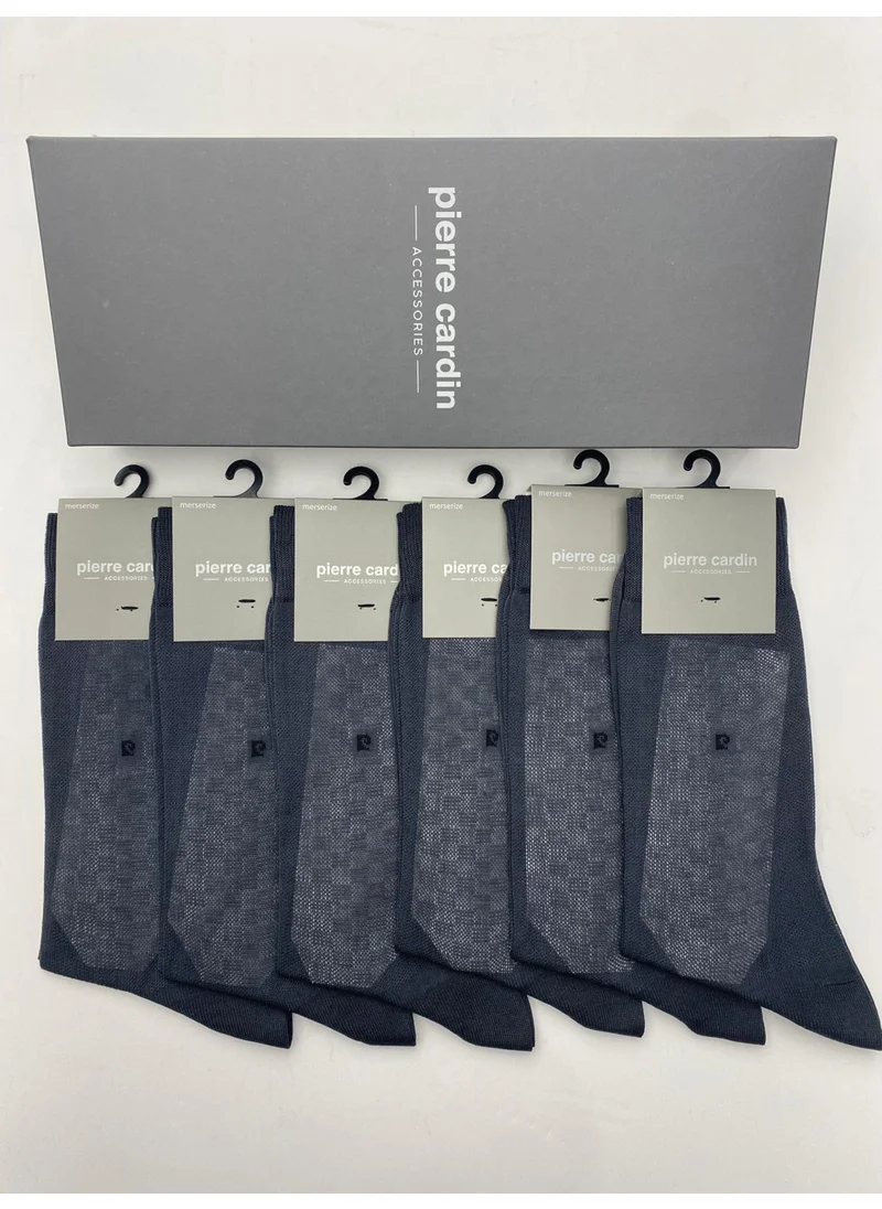 pierre cardin Mercerized 6-Pack Men's Long Socks 191-PC Anthracite