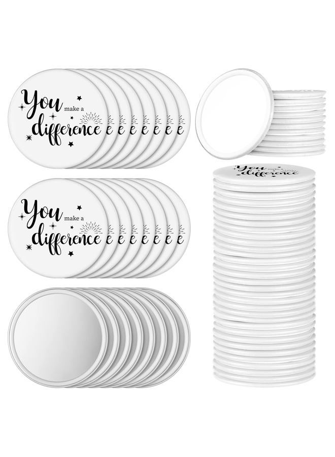 Hoolerry 24 قطعة مرآة مدمجة ملهمة بالجملة للنساء تجعل فرقًا مرآة مكياج صغيرة محمولة للجميع زملاء العمل أعضاء الفريق هدايا عيد الحب - Image 1