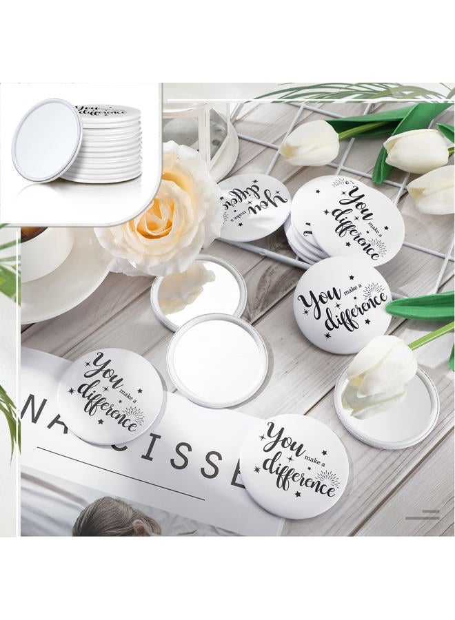 Hoolerry 24 قطعة مرآة مدمجة ملهمة بالجملة للنساء تجعل فرقًا مرآة مكياج صغيرة محمولة للجميع زملاء العمل أعضاء الفريق هدايا عيد الحب - Image 4