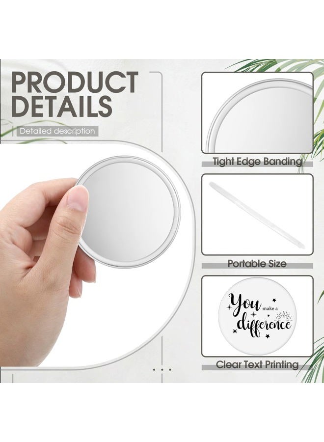 Hoolerry 24 قطعة مرآة مدمجة ملهمة بالجملة للنساء تجعل فرقًا مرآة مكياج صغيرة محمولة للجميع زملاء العمل أعضاء الفريق هدايا عيد الحب - Image 5