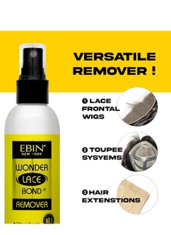 EBIN NEW YORK EBIN NEW YORK Wig Adhesive Remover Spray - Original 4.05oz/ 120ml | Fast Remover Wig Glue &Double Sided Hair Extensions Tape Adhesive| Gentle on Skin | Mist Pump & Nozzle Cap, Fast & Safe Remover  - Image 3