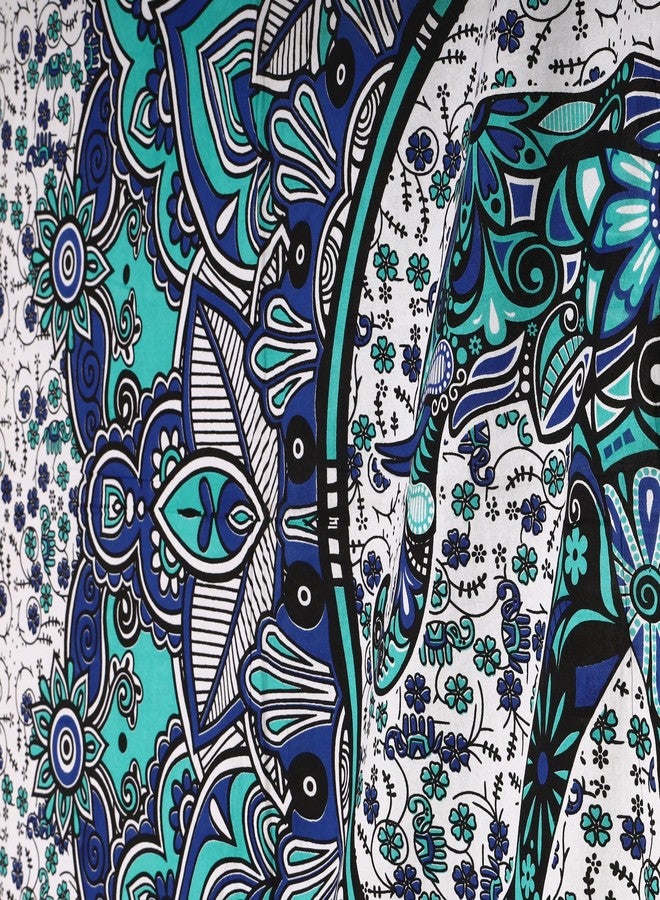 بليس إنترناشونال ستائر نوافذ جميلة من Bless International بتصميم بوهيمي هندي سايكدلي هيبي متدرج الألوان لغرفة النوم، غرفة المعيشة، الشرفة (زهرة الفيل (38 × 83 بوصة) (96 × 210 سم)) - Image 3