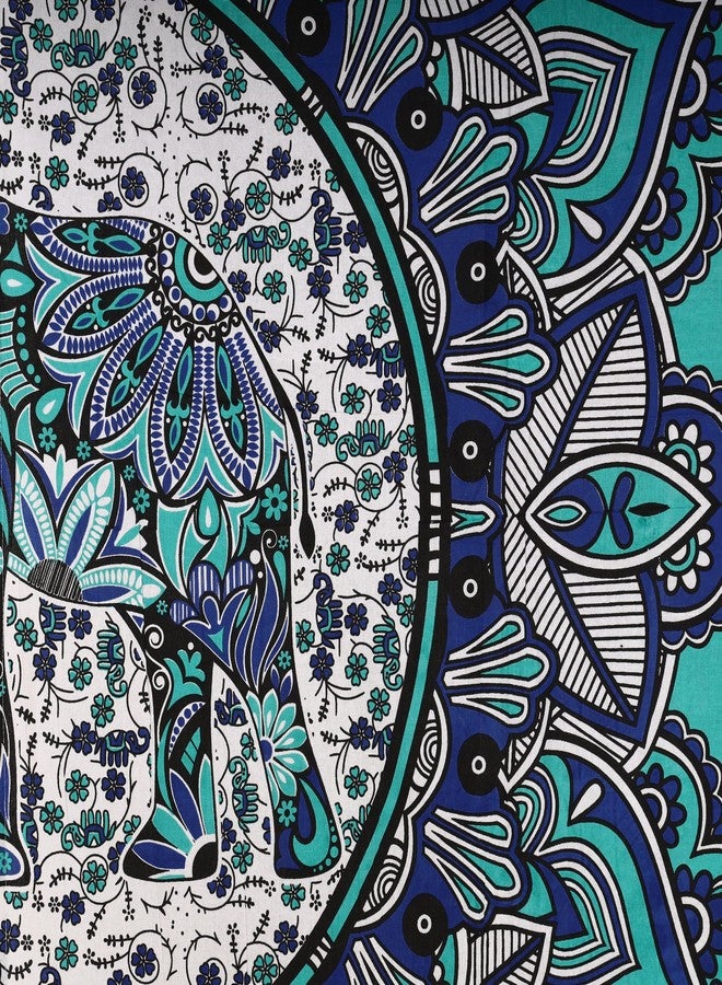 بليس إنترناشونال ستائر نوافذ جميلة من Bless International بتصميم بوهيمي هندي سايكدلي هيبي متدرج الألوان لغرفة النوم، غرفة المعيشة، الشرفة (زهرة الفيل (38 × 83 بوصة) (96 × 210 سم)) - Image 2