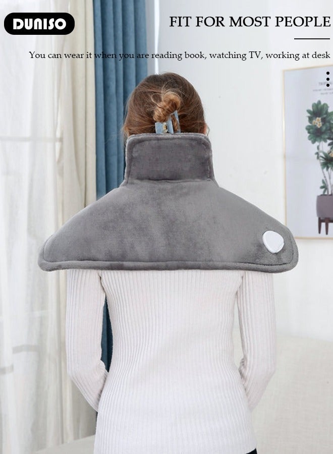 DUNISO Heating Pad for Men and Women ,Electric Heat Pad for Neck and Shoulders- Fast Heat Warming Shawl, 9 Electric Temperature Options, 3 Timer Settings, Safe Auto Shut-Off, Machine Washable - Image 5