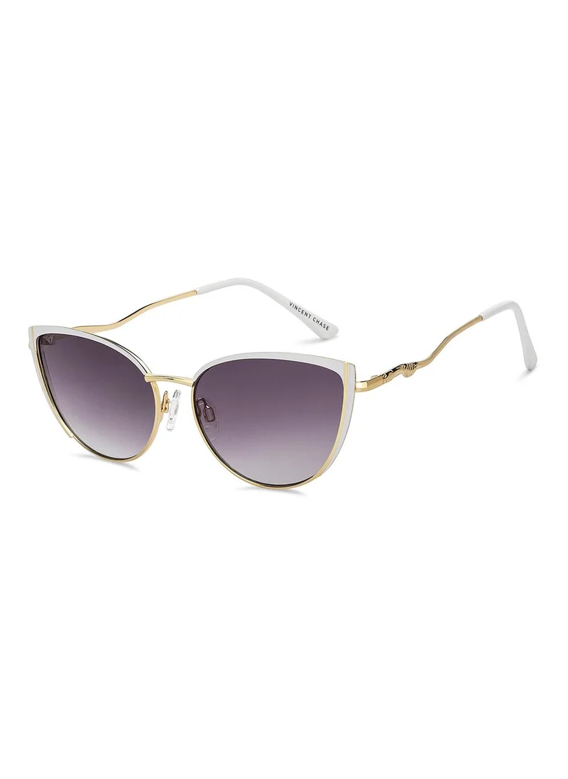 فينسينت تشيس Women's UV Protection Cat Eye Sunglasses - VC S15802 - Lens Size: 59 Mm