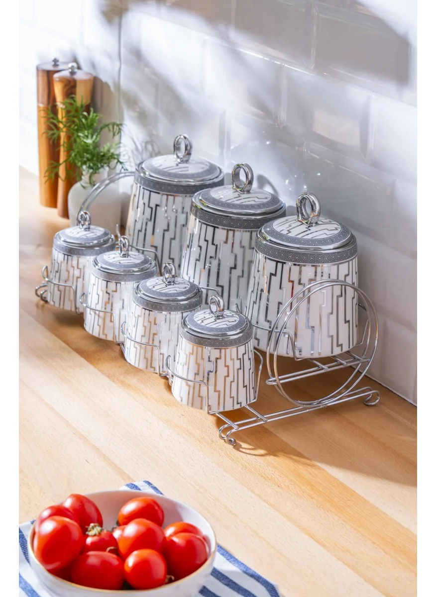 أكار Kainda 8 Piece Spice Set - Silver